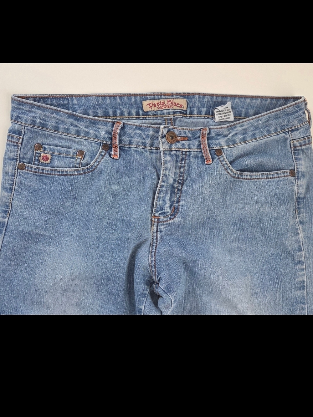 Paris Blues Straight Leg Light Blue Denim Jeans